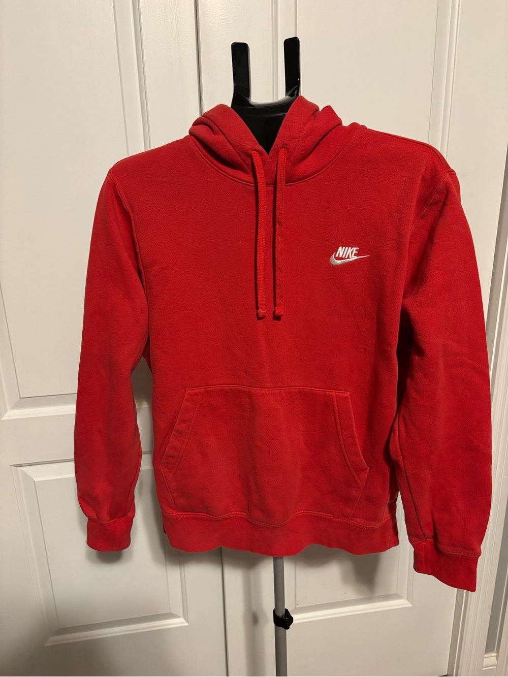 Nike Red Pullover Hoodie with White Swoosh